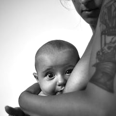 mother breastfeeding baby