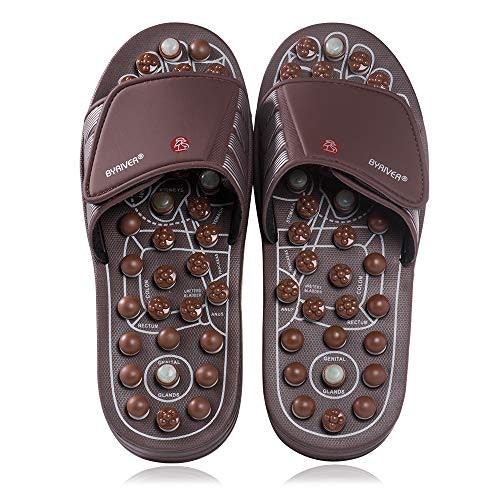 BYRIVER Therapeutic Acupuncture Massage Flip Flops Slippers 