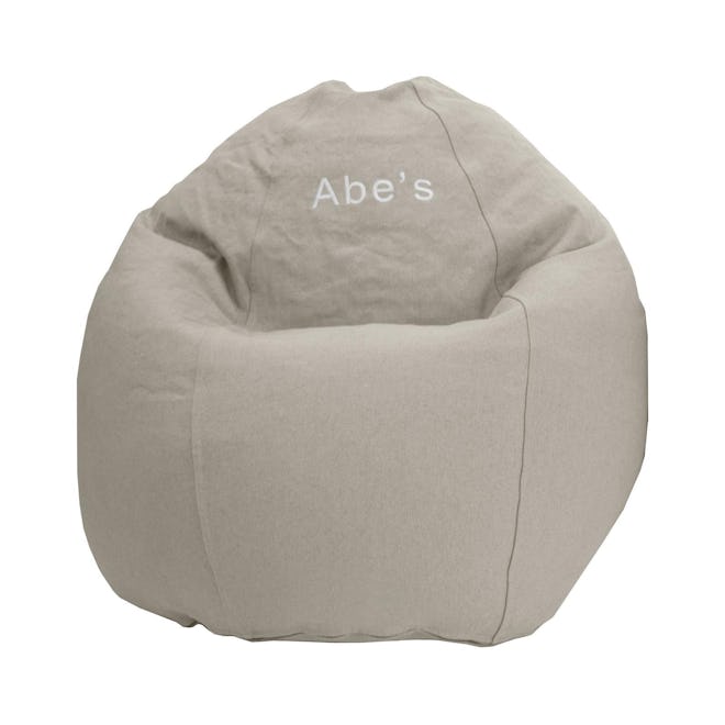 Hemp Bean Bag Chair in Small/Kid Size, Natural, BeanProductsInc