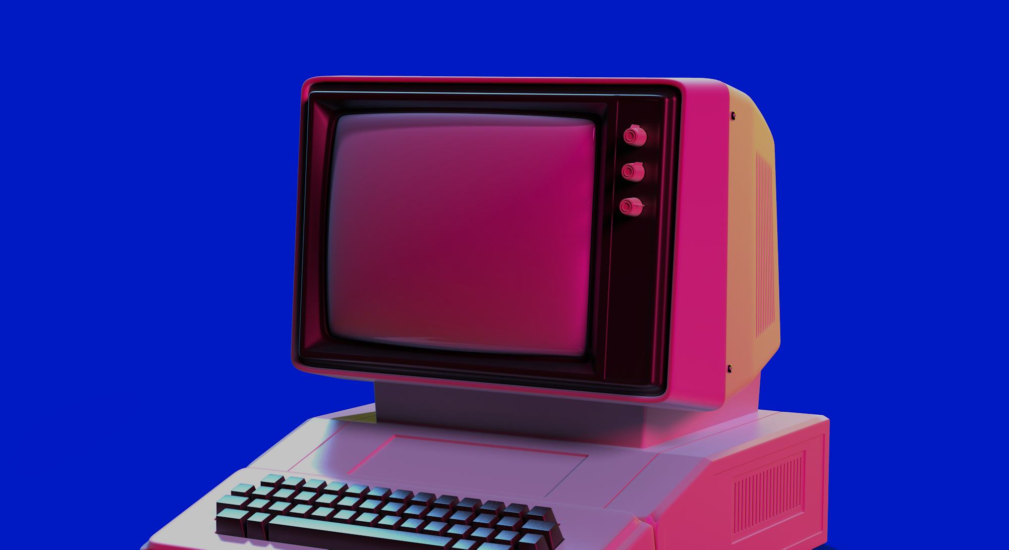 Retro 80s-style computer.