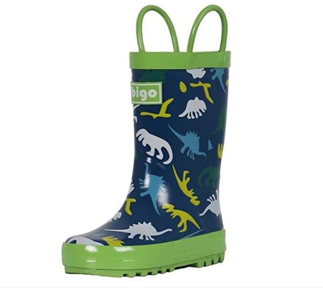 hibigo Children's Natural Rubber Rain Boots with Handles