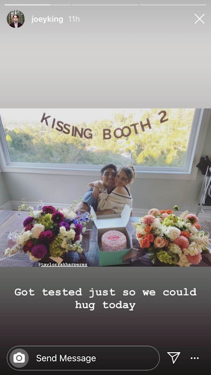 Joey King and Taylor Zakhar Perez reunited for The Kissing Booth 2.