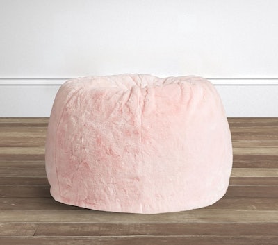 Pink Faux Fur Anywhere Beanbag