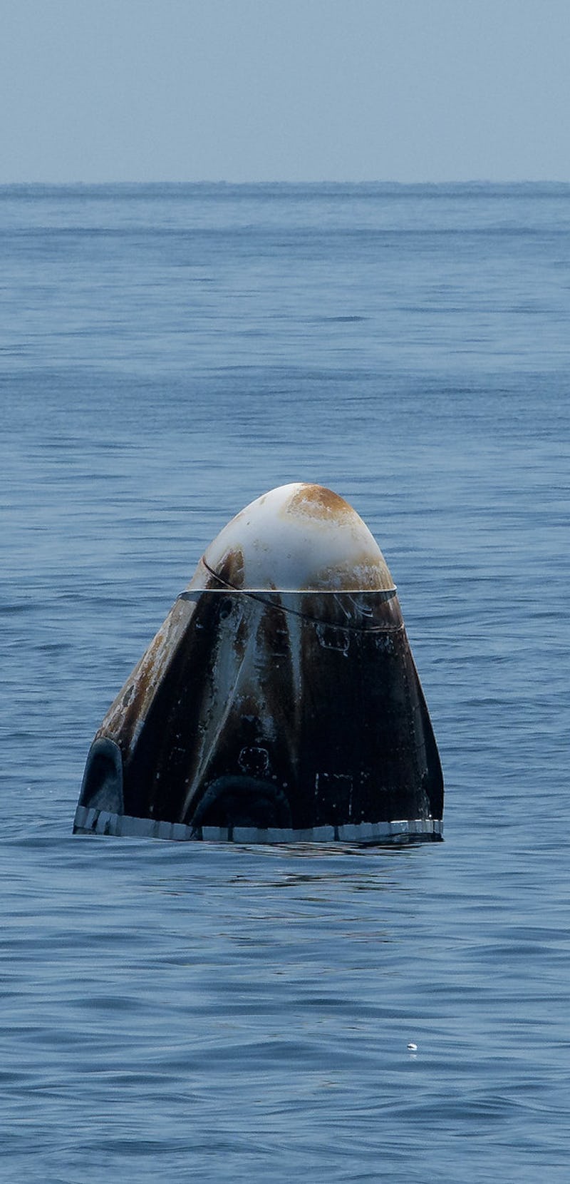 Space X’s Crew Dragon capsule in the Gulf of Mexico