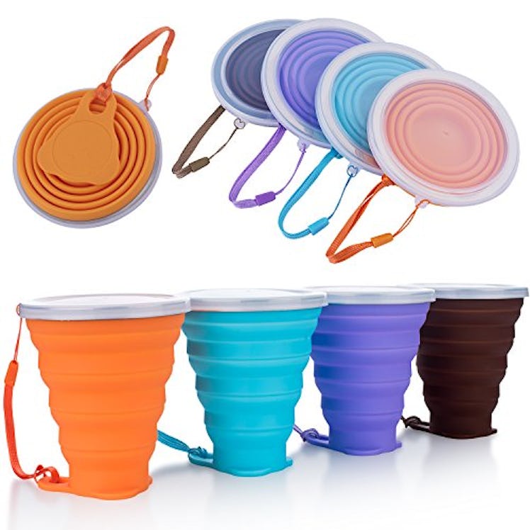 ME.FAN Silicone Collapsible Travel Cup (4-Pack)