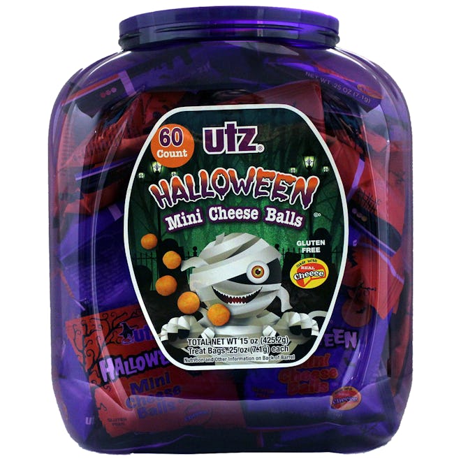 Utz Halloween Mini Cheddar Cheese Ball Barrel 