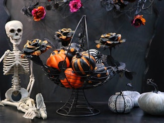 Way to Celebrate Halloween Multicolor Glitter Pumpkins Decoration, Set of 12