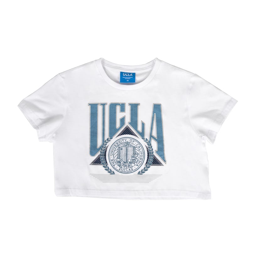 UCLA VINTAGE PUFF CROPPED TEE WHITE