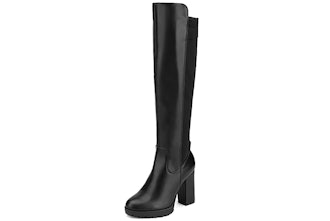 DREAM PAIRS Knee High Chunky Heel Stretch Boots