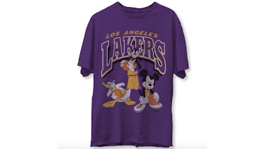 Mickey Mouse and Friends Los Angeles Lakers T-Shirt for Adults by Junk Food