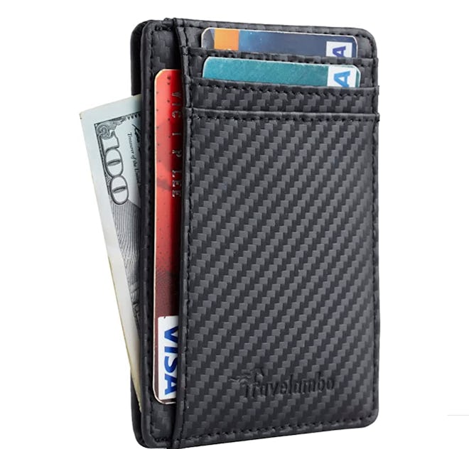 Travelambo Front Pocket Minimalist Leather Slim Wallet