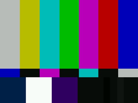 SMPTE color bars TV pattern.