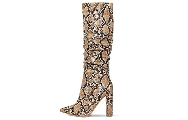 wetkiss Snakeskin Slouch Boots