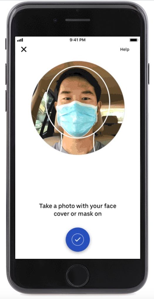 Uber's new rider mask verification will ask you to take a selfie with a face covering on.