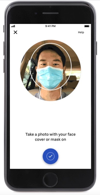Uber's new rider mask verification will ask you to take a selfie with a face covering on.
