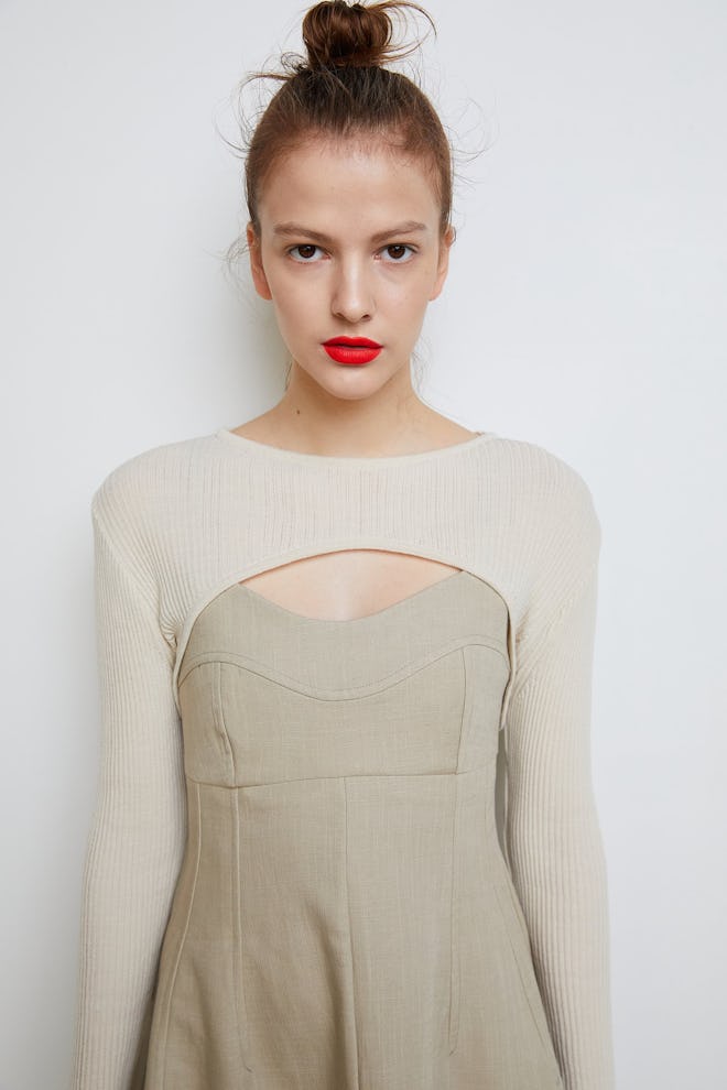 Cut Out Cropped Knit