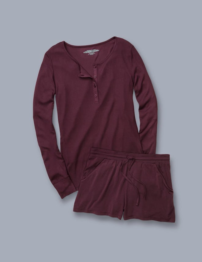 Women's Winetasting Henley & Short Lounge Set