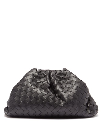 The Pouch Intrecciato Leather Clutch Bag