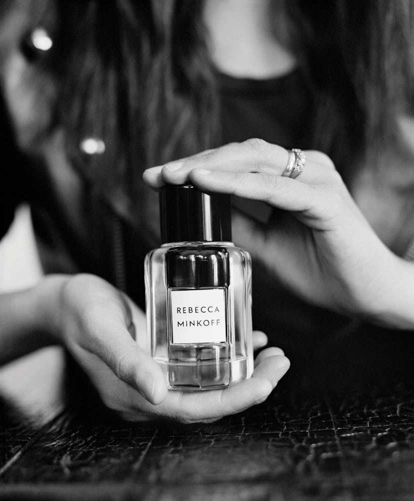Rebecca Minkoff Eau de Parfum bottle up close.
