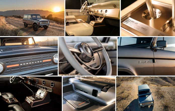 A collage of pictures of the Zero Labs Ford Bronco