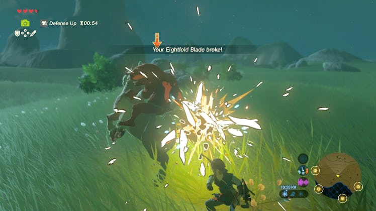 zelda breath of the wild weapon break