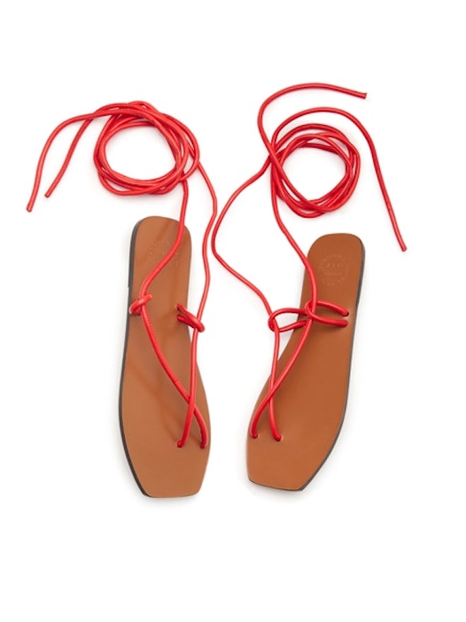 Alezio Nappa Sandal Tomato Red