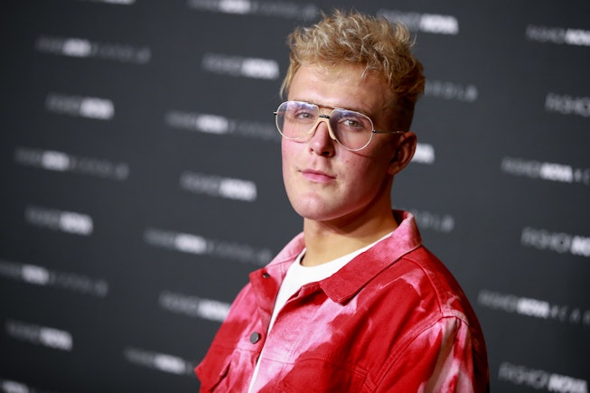 Jake Paul attends the Fashion Nova x Cardi B Collection Launch Party at Hollywood Palladium on May 0...