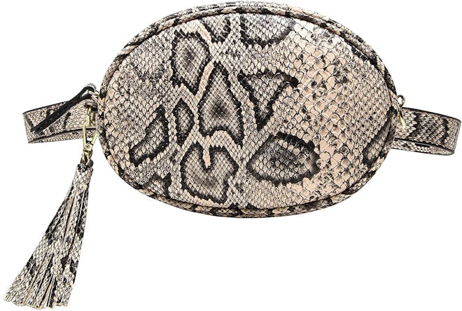 Badiya Snakeskin Fanny Pack