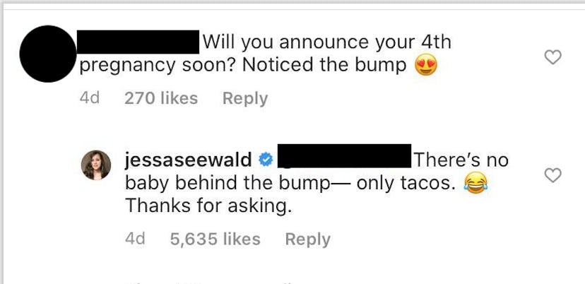 Jessa Duggar wrote in an Instagram post that she is not pregnant.