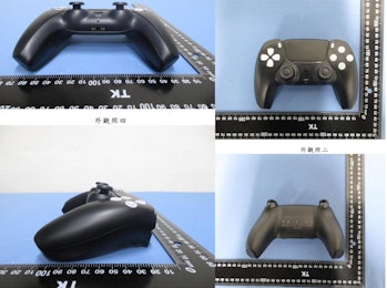 A black version of the PlayStation 5 controller.