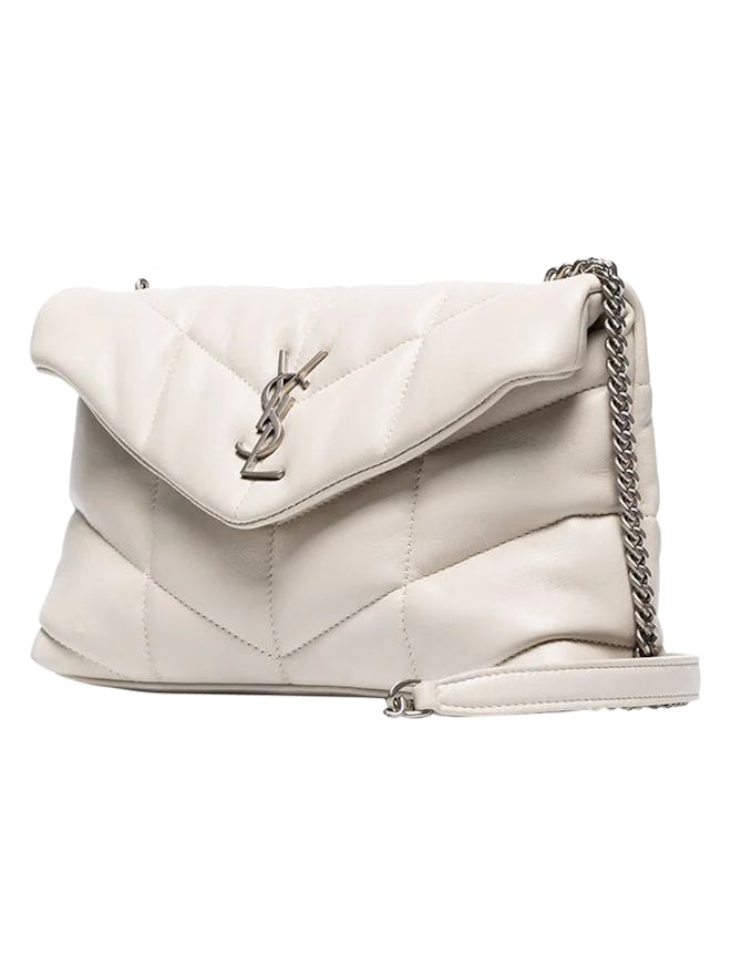 Quilted Mini Loulou Bag Crema Soft