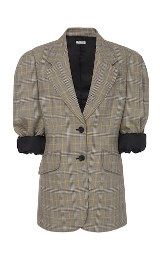 Checked Wool Blazer 