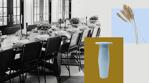 Refresh your dining room for summer with a beautiful vase and greenery