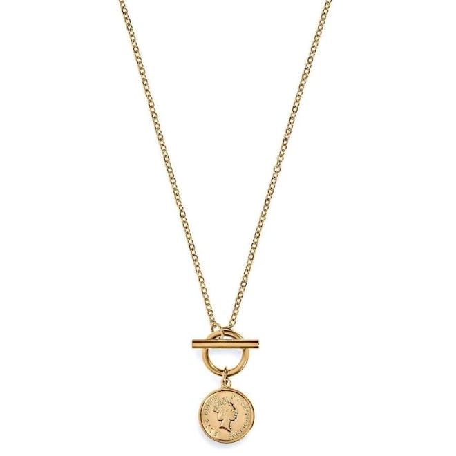 Lizzie Coin Toggle Necklace