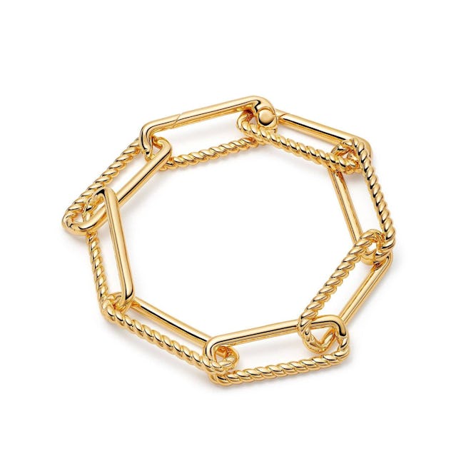 Gold Half Radial Chunky Chain Bracelet