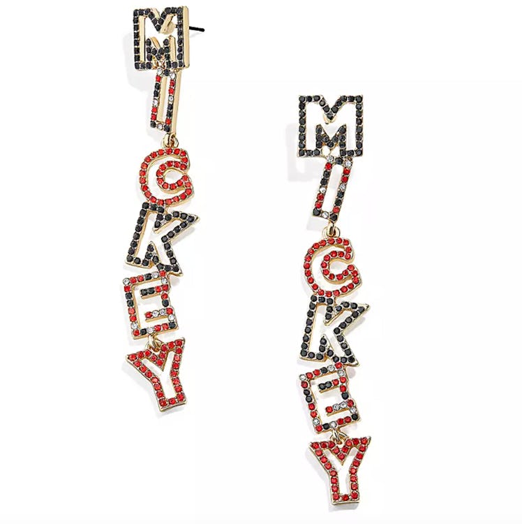 Mickey Mouse Lettering Earrings by BaubleBar