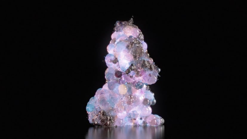 Transfiguration figure with bubbles.