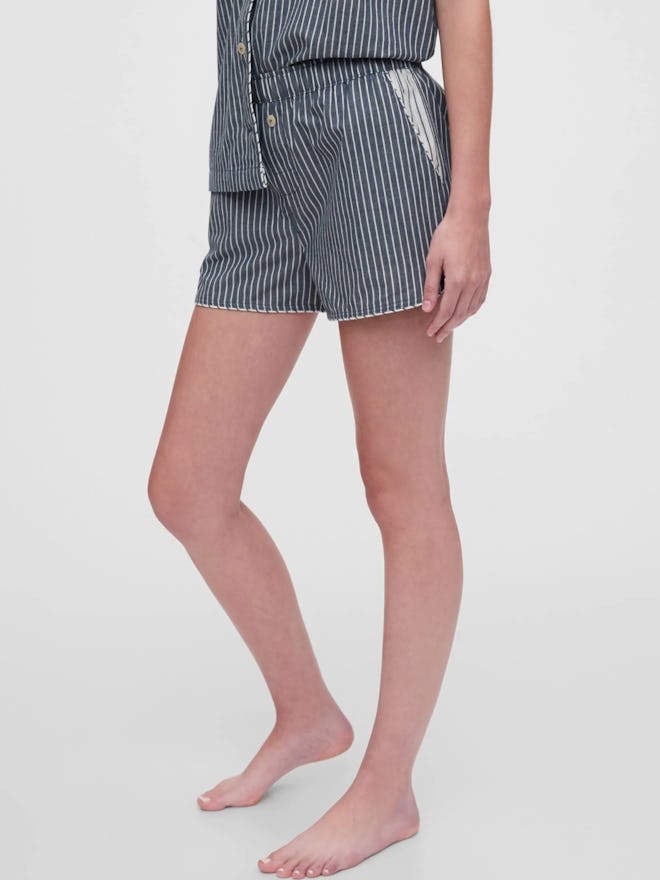 Print Shorts in Poplin