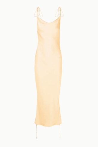 Ruched Satin Dress