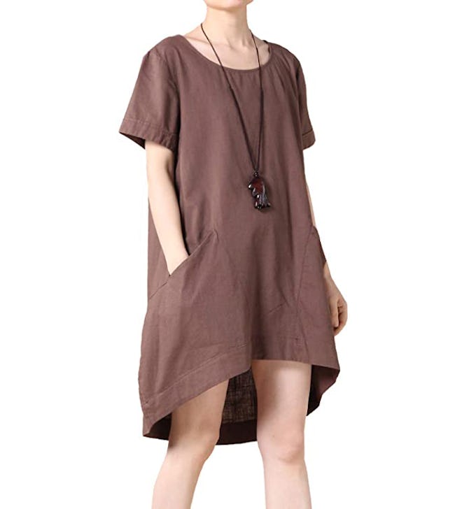 Mordenmiss Cotton Linen Tunic Top