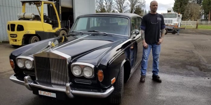 Rolls-Royce retrofitted with an electric motor.