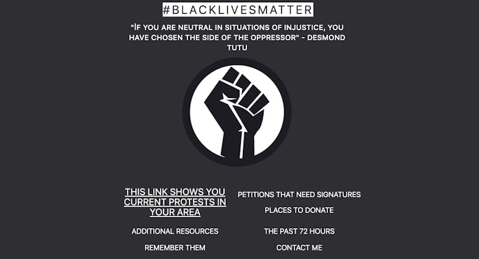 Black Lives Matter carrd