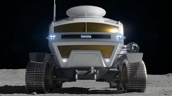 A rear-view render of the Lunar Cruiser.