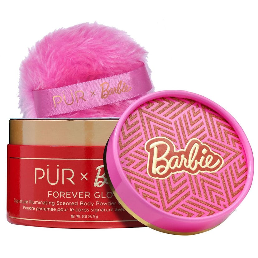 PÜR X Barbie™ Forever Glow Signature Illuminating Scented Body Powder with Applicator Puff