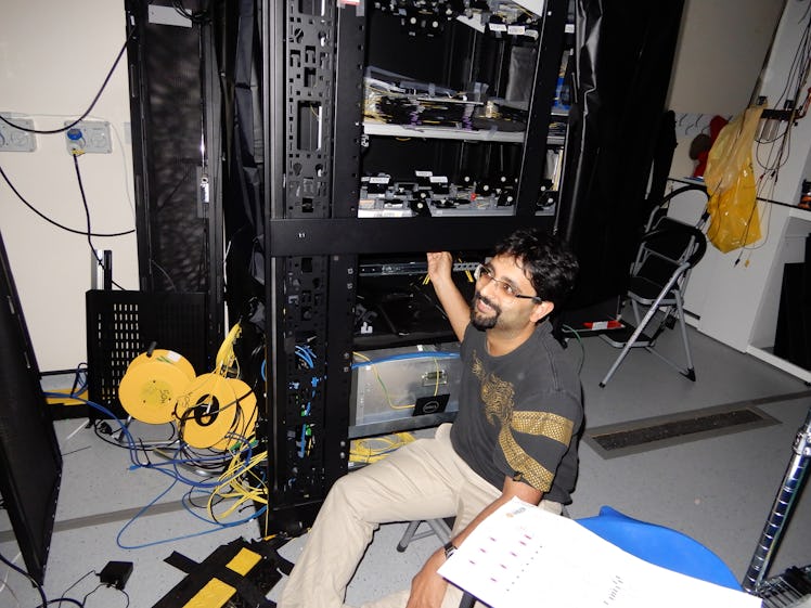 Joshi optimizing the system's central quantum network hub.