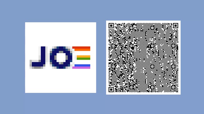 QR code for the Pride flag.