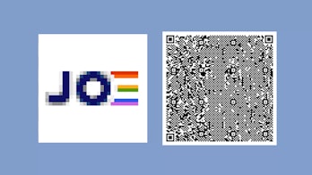 QR code for the Pride flag.
