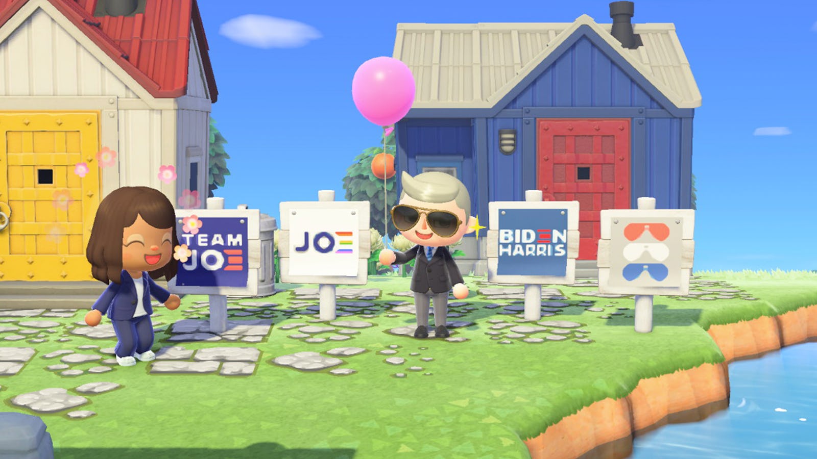Biden-Harris 'Animal Crossing' yard signs are now available for download.