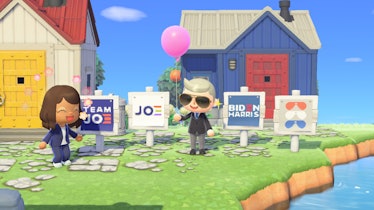 Biden-Harris 'Animal Crossing' yard signs are now available for download.