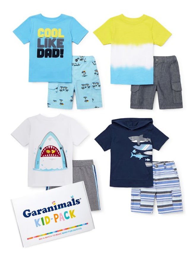 Garanimals Baby Boys & Toddler Boys Mix & Match Shorts Outfits Kid-Pack Gift Box, 8pc Set (12M-5T)